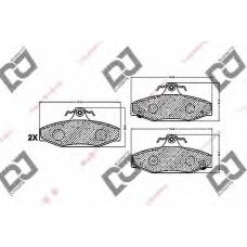 BP1269 DJ PARTS Комплект тормозных колодок, дисковый тормоз