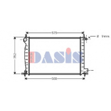 091370N AKS DASIS Радиатор, охлаждение двигателя