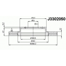 J3302050 NIPPARTS Тормозной диск