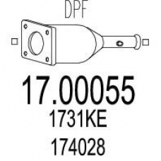 17.00055 MTS Сажевый / частичный фильтр, система выхлопа ог