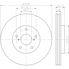 8DD 355 115-191 HELLA PAGID Тормозной диск