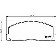 8DB 355 006-221 HELLA Комплект тормозных колодок, дисковый тормоз