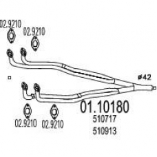 01.10180 MTS Труба выхлопного газа