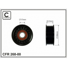 268-00 CAFFARO Натяжной ролик, поликлиновой  ремень