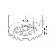 113 260 TOPRAN Тормозной диск