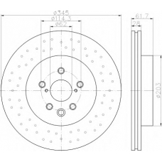 8DD 355 116-511 HELLA Тормозной диск