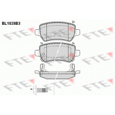 BL1828B3 FTE Комплект тормозных колодок, дисковый тормоз