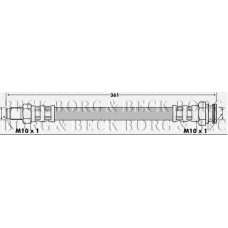 BBH6509 BORG & BECK Тормозной шланг