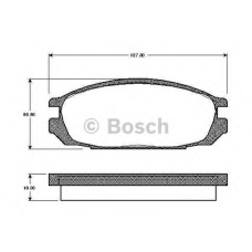 0 986 TB2 616 BOSCH Комплект тормозных колодок, дисковый тормоз