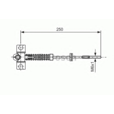 1 987 477 534 BOSCH Трос, стояночная тормозная система