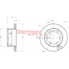 6110472 METZGER Тормозной диск