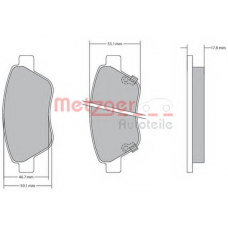 1170057 METZGER Комплект тормозных колодок, дисковый тормоз