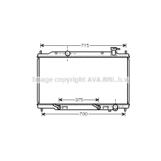 DN2319 AVA Радиатор, охлаждение двигателя
