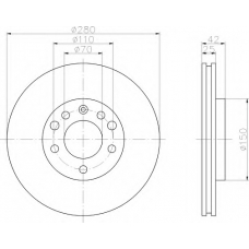 8DD 355 106-071 HELLA Тормозной диск