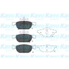 KBP-2043 KAVO PARTS Комплект тормозных колодок, дисковый тормоз