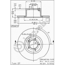 08.3296.10 BREMBO Тормозной диск