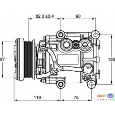 8FK 351 113-311 HELLA Компрессор, кондиционер