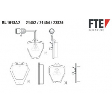 BL1618A2 FTE Комплект тормозных колодок, дисковый тормоз