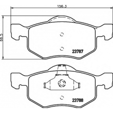 8DB 355 010-141 HELLA Комплект тормозных колодок, дисковый тормоз