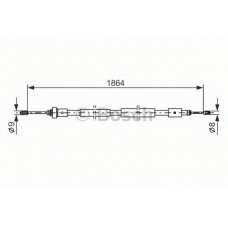 1 987 477 591 BOSCH Трос, стояночная тормозная система