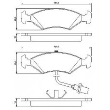 0 986 466 403 BOSCH Комплект тормозных колодок, дисковый тормоз