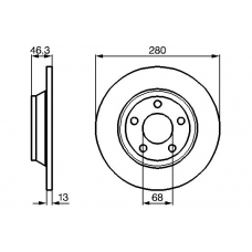 0 986 478 615 BOSCH Тормозной диск