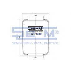 72.715.R SEM LASTIK Кожух пневматической рессоры