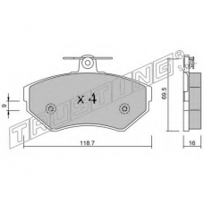 224.1 TRUSTING Комплект тормозных колодок, дисковый тормоз
