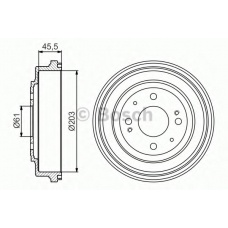 0 986 477 166 BOSCH Тормозной барабан