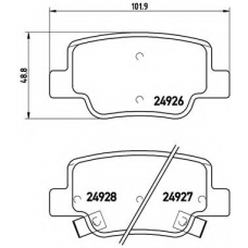 P 83 114 BREMBO Комплект тормозных колодок, дисковый тормоз