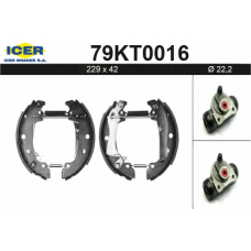 79KT0016 ICER Комплект тормозных колодок