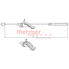 10.5369 METZGER Трос, стояночная тормозная система