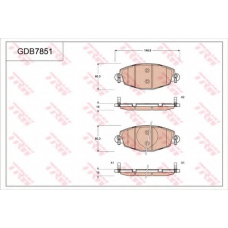 GDB7851 TRW Комплект тормозных колодок, дисковый тормоз