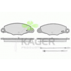 35-0472 KAGER Комплект тормозных колодок, дисковый тормоз