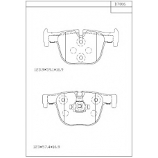 KD7006 ASIMCO Комплект тормозных колодок, дисковый тормоз