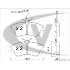 V46-0151 VEMO/VAICO Комплект тормозных колодок, дисковый тормоз