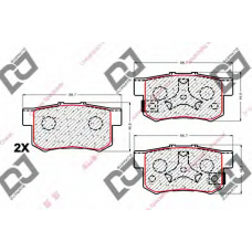 BP1763 DJ PARTS Комплект тормозных колодок, дисковый тормоз