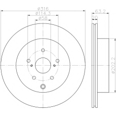 MDC2398 MINTEX Тормозной диск