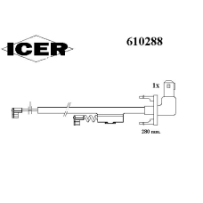 610288 ICER Сигнализатор, износ тормозных колодок