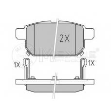 025 252 5814/W MEYLE Комплект тормозных колодок, дисковый тормоз