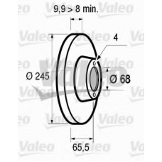 186409 VALEO Тормозной диск