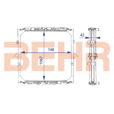 2204121 BEHR Radiator