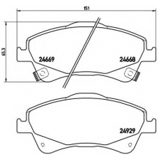 P 83 109 BREMBO Комплект тормозных колодок, дисковый тормоз