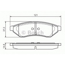 0 986 494 172 BOSCH Комплект тормозных колодок, дисковый тормоз