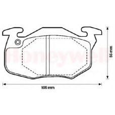 571911B BENDIX Комплект тормозных колодок, дисковый тормоз