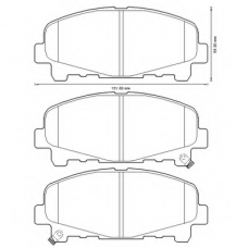 572635B BENDIX Комплект тормозных колодок, дисковый тормоз