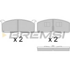 BP2239 BREMSI Комплект тормозных колодок, дисковый тормоз