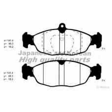 1080-1090 ASHUKI Комплект тормозных колодок, дисковый тормоз