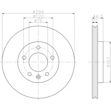 8DD 355 109-701 HELLA PAGID Тормозной диск