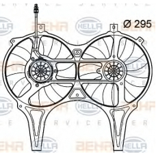 8EW 009 158-734 HELLA Вентилятор, охлаждение двигателя